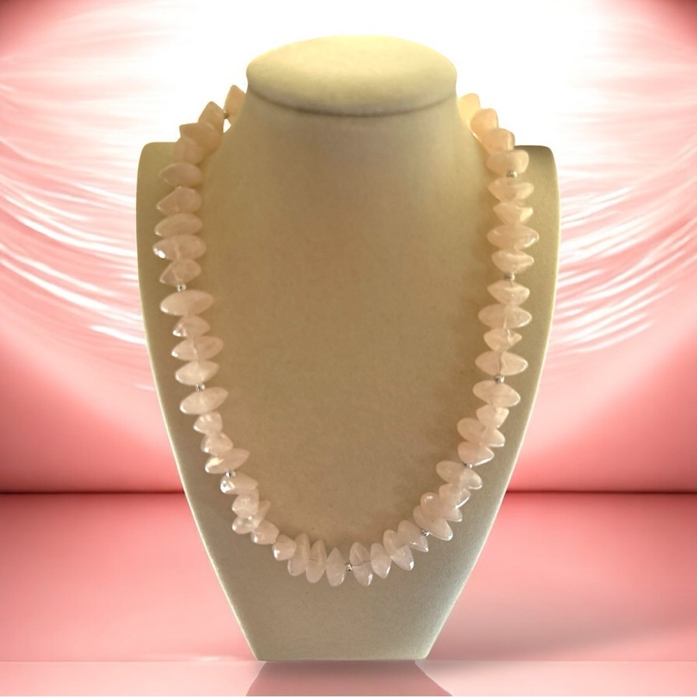 Rose Quartz Beaded Necklace
